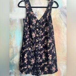 Topshop linen flower romper